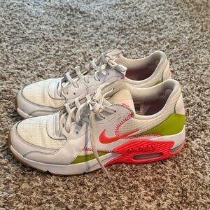 Nike Kids White, Red, and Green Sneakers